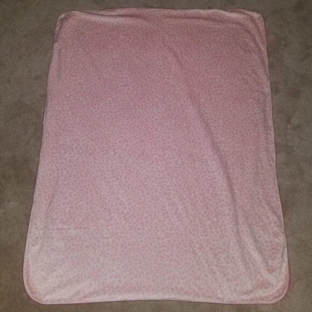 Carter's Just One You White Pink Animal Leopard Print Baby Blanket Fleece Lovey